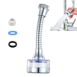 360 ° Rotating Bathroom Faucet Filter,Sink Faucet Filter with Extension Tube for Kitchen and Bathroom,Water Purifier Removes Chlorine Fluoride Heavy Metals Hard Water