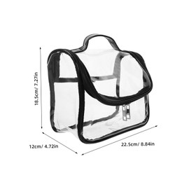 VICASKY Transparent Cosmetic Bag Portable Handheld Makeup Organizer for Travel Stylish Toiletry Storage for Everyday Use Elegant Design for Makeup Items