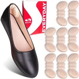 SULPO Heel Pads, Shoe Insoles, 8 Pairs of Heel Protection, Bubble Plasters, Heel Pads, Beige