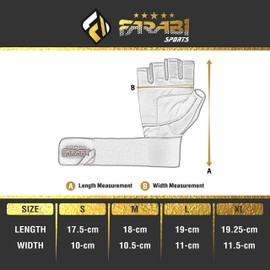 Farabi Weight Lifting Gym training Gloves Real Leather with 4 Way Stretch Mesh Spandex Hook & Loop Closure (Black-White, Small)