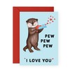 CENTRAL 23 Anniversary Card for Couple - Cute Otter Card