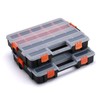 AIRTOON Tool Box Organizer Interlocking Black Small Parts Organizer for