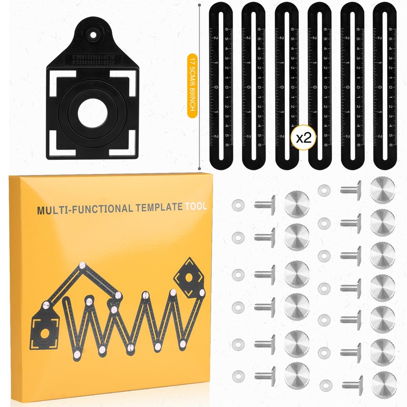 Aweohtle Angle Template, Tile Tool Template Tool Multi Protractor 12
