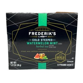 Meijer Frederik's Cold Steeped Watermelon Mint Herbal Tea Pyramid Sachets Tea Bags