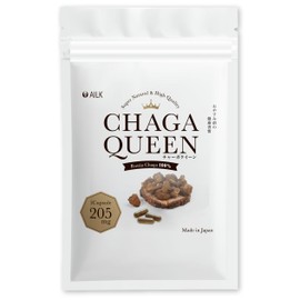 Chaga 100% Supplement, No Pesticides, Additive-Free, Natural Chaga Queen, Made in Japan, High Concentration Siberian Reishi, Birch Wood, AILK Chaga Supplement, 1 Capsule, 205 mg x 100 Capsules, 1,230