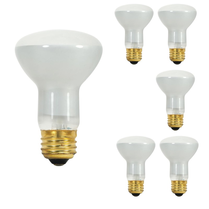 Satco S8519 45W R20 Incandescent Reflector Light Bulbs, Frosted, 130V,