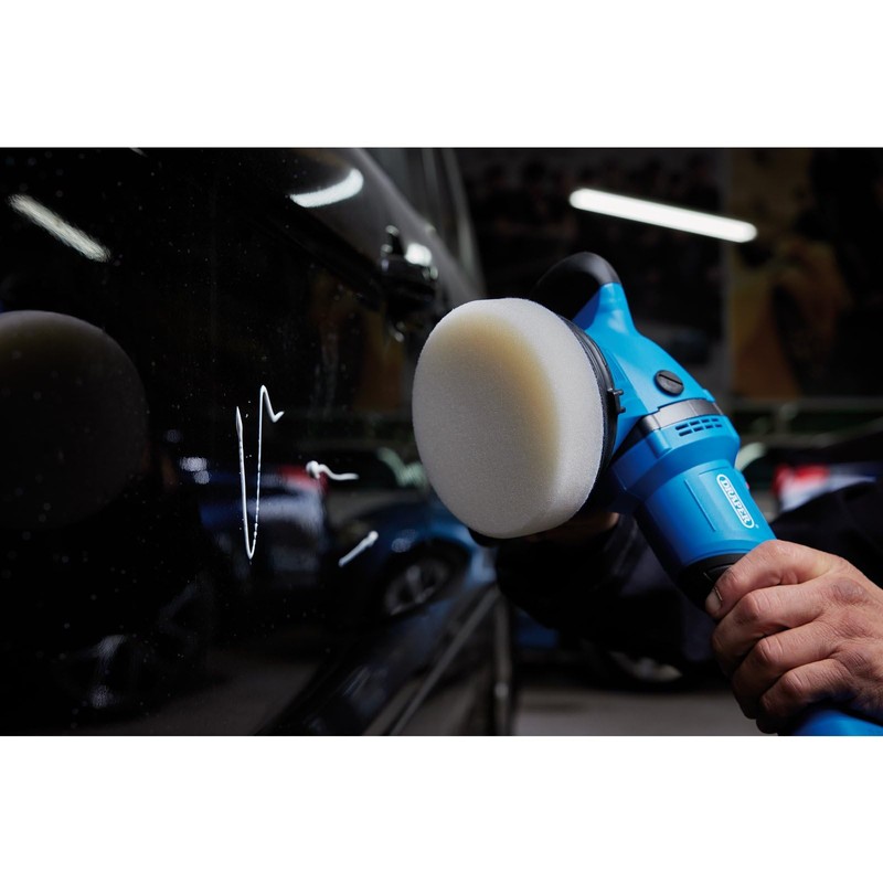 Draper 07579 Medium-Light Polishing Pad, 125mm, White