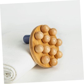 FRCOLOR brush massage comb handheld massage roller dry body brush body massage brush body exfoliating brush manual muscle massager body massage roller wood tools portable bamboo