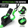 Retractable Ratchet Straps(4 Pack) - 1in x 10ft Self Retracting