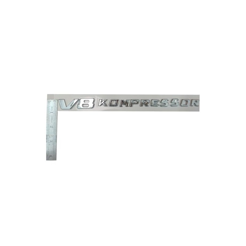 2PCS Chrome Compatible with Car V8 Kompressor Letters Side Adhesive