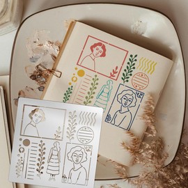 UNICRAFTALE Holzbrennende Metallschablonen Vorlagen Menschliche Abstrakte Figurenzeichnungen Wiederverwendbare Vorlagen Für DIY Scrapbooking Fotoalben Dekorative Prägung DIY Papierkarten