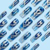 Square Press On Nails Medium Fake Nails Blue False Nails