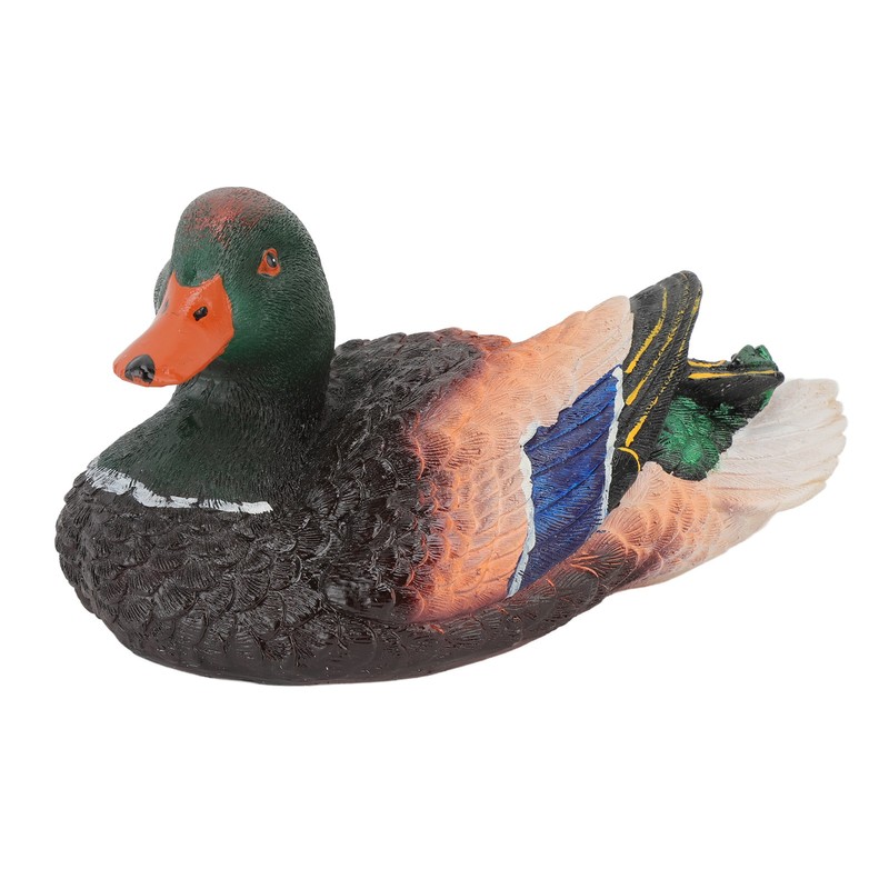 Simulation Water Floating Duck Sculpture Ornament Synthetic Resin Artware Fountain