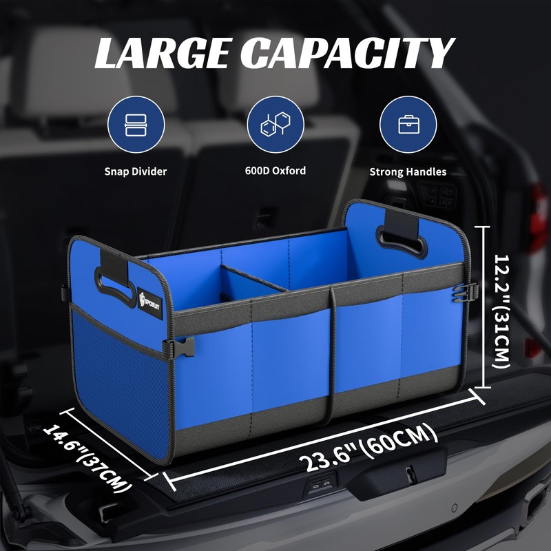 Sposuit Trunk Organizer for Car - 70L Collapsible Car Storage