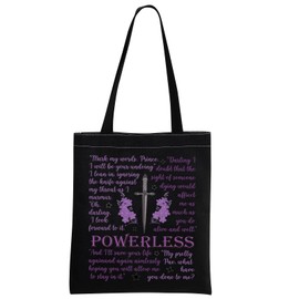 Powerless Book Inspired Gift Special Edition Book Gift Powerless Tote Bag Powerless Lovers Gift For Book Nerds (POWER Black Tote CA)