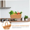 iplusmile Rattan Onion Storage Basket Woven Hanging Basket Wall Mount