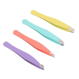 Beavorty 4pcs Mini Stainless Steel Eyebrow Tweezers Set Precision Eyebrow Clamps for Hair Removal Travel-friendly Cosmetic Tools for Men and Women for Makeup Application