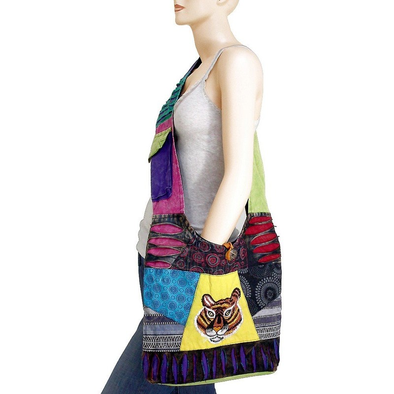 Bohemian Hippie Crossbody Shoulder Bag Sling Cotton Handmade Variety Patterns