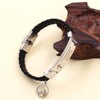 Oneress Men's PU Leather Faith Bracelet, Religious Scripture Bracelets With
