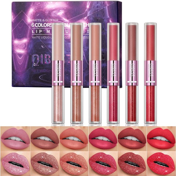 6 x Matte Liquid Lipstick + 6 x Glitter Lip