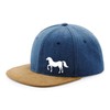 Huuraa Snapback Cap Pferd Silhouette Geschenk Denim Pferd Präsent