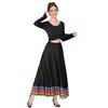ZYACTU Women Ballroom Dance Skirt Swing High Waist Long Skirts