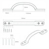 SUL Black Cast Iron Hot Bed Handles with Screw for