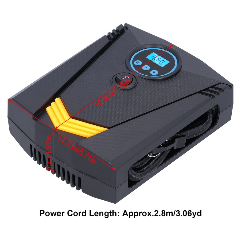 120W Tire Inflator Digital Display with LED Light Portable Automatic