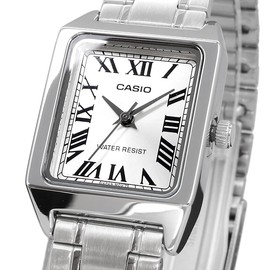 Casio LTP-V007D-7B Casio Standard Chippukashi Wristwatch, Women's, Quartz, Brass, Stainless Steel, Metal, Silver, Bracelet Type