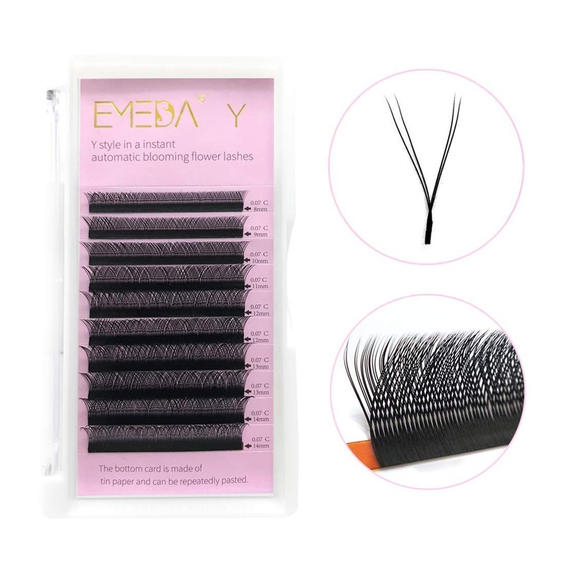 EMEDA Y Eyelash Extensions D Curl .07 mm 8-12 mm