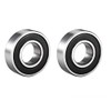 2 Pack Deep Groove Ball Bearing Double Side Rubber Sealed