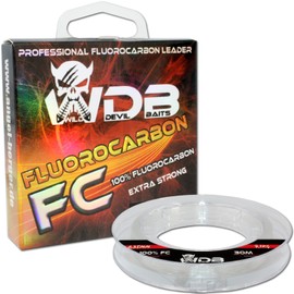 Angel Berger Wild Devil Baits FC 100% Fluorocarbon Super Strong Leader Line Fishing Line High Load Capacity Perfect as Fluorocarbon Leader for Perch, Zander, Pike (0.40 mm / 11.90 kg / 30 m)