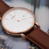 BUREI Men Wrist Watches Fashion Minimalist Analog Leather Quartz Waterproof