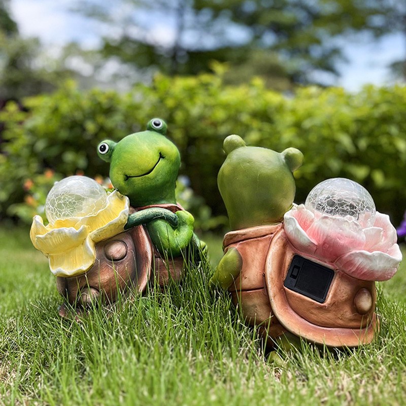 Maikall Rish Solar Garden Turtle Statue with LED Light Decorative