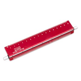 Alumicolor Select-a-Scale Engineer Drafting Tool w/Rotating Calibration Rod (6IN, Red)