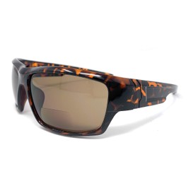 The Tucson Bifocal Sun Reader Sport & Wrap-Around Reading Sunglasses + 1.50 Glossy Tortoise