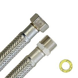 Reinforced Hose 1 / 2-Inch x 1 / 2-Inch Hose for Sanitary DN13 with Trinkwasserzulassung 30 cm - 2 m