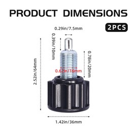 2 Pack Exercise Bike Parts, Control Board Speed Knob Kit, Spring Knob Pull Pin, Exercise Bike Pull Pin Spring Knob Replacement, Pop Pull Pin Knob Suitable for Fitness Equipment Exercise Equipment