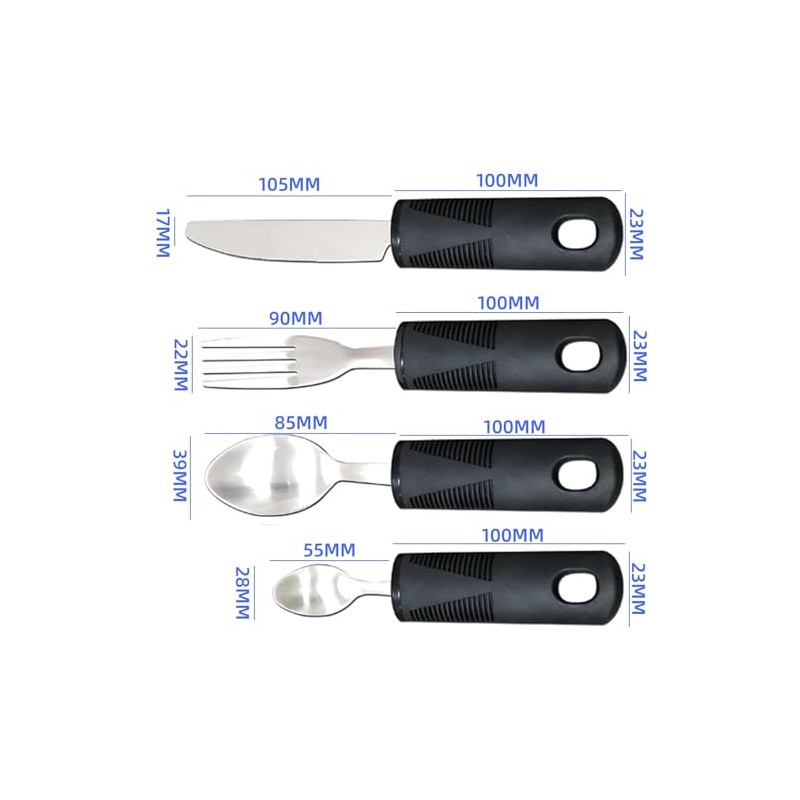 Disability Aids Easy Grip Eating Utensils Set of 4 –