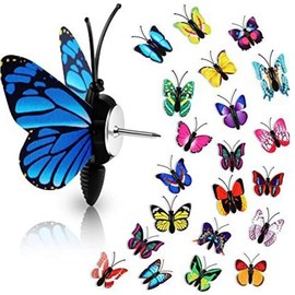 30 Packs Butterfly Thumb Tacks Decorative Push Pins Butterfly Push Pins Colorful Cute Pushpins for Photo Wall Cork Board Bulletin Board Home Wall Random Pattern Decorations