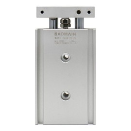 Baomain CXSM 20-25 - Cilindro de aire de aluminio compacto con placa de guía y rodamiento de deslizamiento neumático con doble varilla