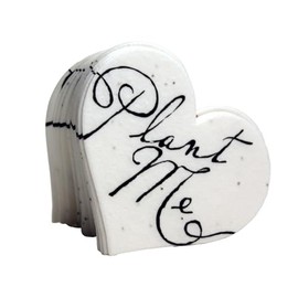 Plant Me Seed Paper Hearts Set of 24 Large 2.85" Wide x 2.5" High