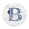 WHITE BLACK GREY MARBLE PHONE GRIP BLUE B LETTER B