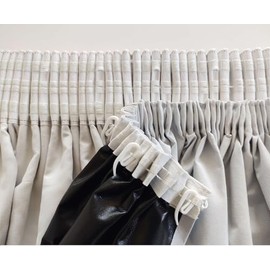 Superior Detachable Thermal Blackout Curtain Linings Tape Heading Sold In Pairs (165cm (65") Wide x 129cm (51") Drop)