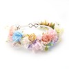 PoshMyra Easter Bunny Flower Crown Spring Floral Headpiece Pink Purple