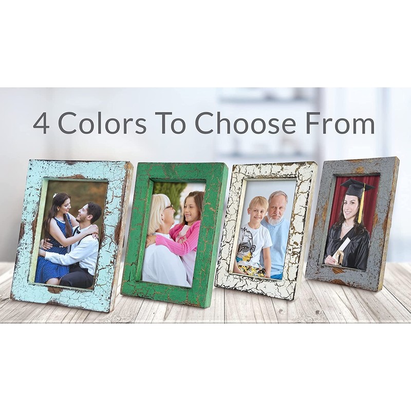 MY VINTAGE FINDS Rustic Farmhouse Picture Frames 5x7 Distressed Wood