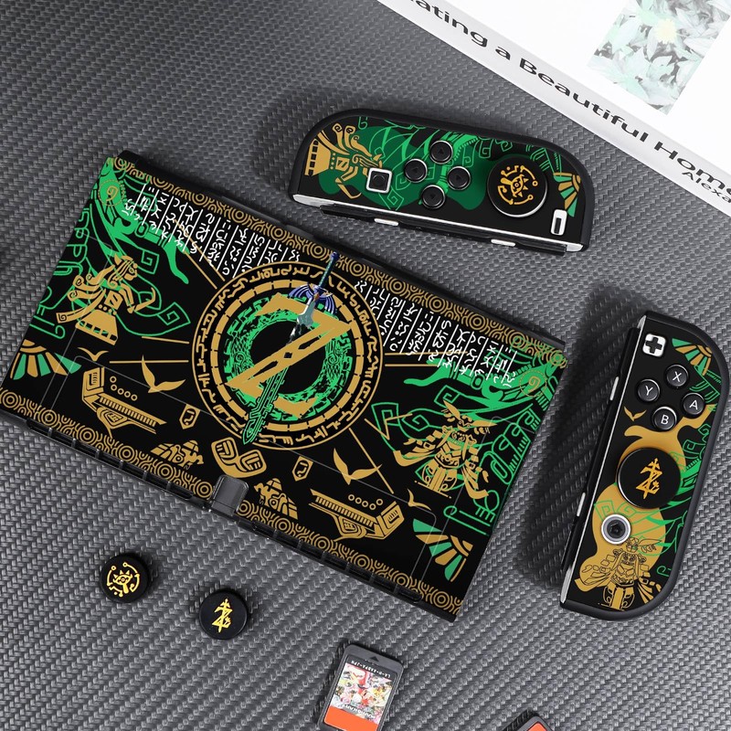 DLseego Zelda Protective Case for Switch OLED New Model, Dockable