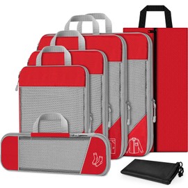 TAMOWA Suitcase Organiser Set 7 Pieces, red