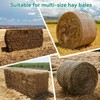 MIYABALA Round Bale Hay Net for Horses,5x5 Feet Knotless Slow