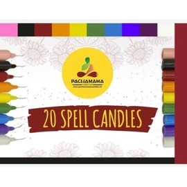 Spell Candles - Chime Candles - Chime Ritual Spell Unscented Taper Candles 4" x 1/2" 20 Candles (White)